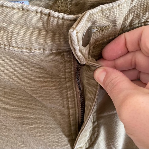 Carhartt Rugged Flex Mid Rise Slim Fit Waistband Canvas Work Pants Tan Size 10 - Picture 5 of 13